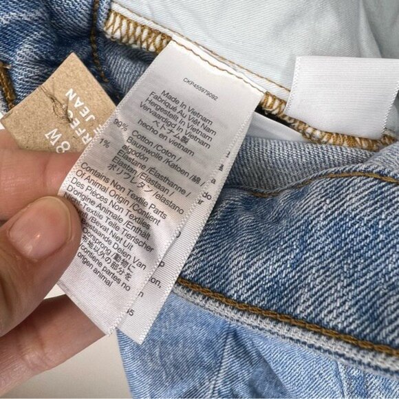 Madewell The Plus Perfect Vintage Jean, Size 28W Light Wash NWT - Picture 10 of 12